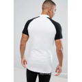 Longline Muscle Polo with Contrast Raglan